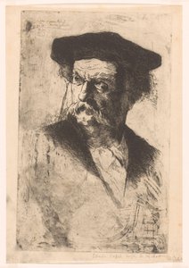صورة لرجل بواسطة Theodule Augustin Ribot (توقيع الفنان)
