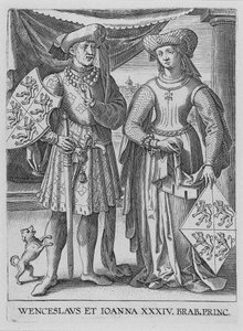 Wenceslaus I ، دوق لوكسمبورغ وجوانا ، دوقة برابانت ، كاليفورنيا. 1600 بواسطة فيليب جالي