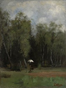 رسام على حافة الغابة بواسطة فيليب هيلمر