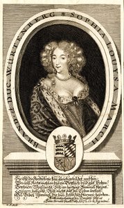صورة لصوفي لويز من Württemberg-Stuttgart 1642-1702 ، Margravine ... ، c. 1680. بواسطة فيليب كيليان