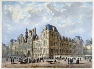 فندق Hôtel de Ville - في "" Walk in Paris ومحيطها "" ، صممه Jacottet and Benoist ، ج. 1840