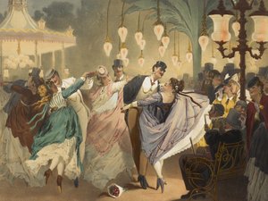 متحف الآداب في العمل: La valse à Mabille ، محفور من قبل Gustave Barry