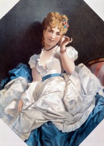 The Woman in the Shell Lithograph by Philippe Jacques Linder (1835-?). 19th century Private Collection