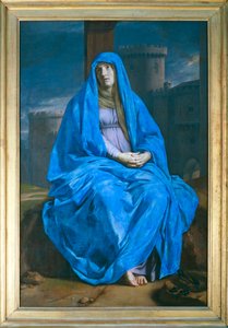 La Vierge de douleur au pied de la croix - العذراء في حداد والصليب عند قدميها ... بواسطة فيليب دي شامبين