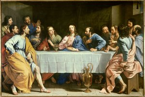 العشاء الأخير. لوحة لفيليب دي شامبين (1602-1674). بواسطة فيليب دي شامبين