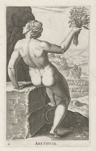 حورية الماء Arethusa Arthvsa (العنوان على الكائن) Stroom en waternimfen (عنوان السلسلة) حوريات Oceanitidae ، البوتاميد ephidides نياد (عنوان السلسلة) بواسطة فيليبس جالي