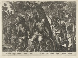 التقى Zwijnenjacht geweren Jachttaferelen (عنوان المسلسل) وفيه كل نوع من الصيد والطيور وصيد الأسماك (عنوان السلسلة) بواسطة جان فان دير سترايت