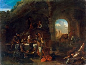 مشهد الحانة ، c1640-1665 بواسطة فيليبس Wwwerman