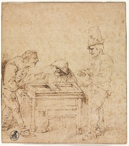 لاعبو Tric-Trac ، ج. 1660. بواسطة فيليبس دي كونينك