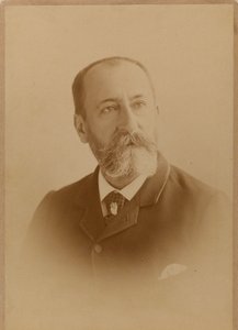 صورة شخصية للملحن كميل سان ساين 1835-1921. بواسطة استوديو الصور J. Lacroix.