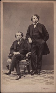 يوهانس برامز 1833-1897 وجوزيف يواكيم 1831-1907 ، 1867. بواسطة استوديو الصور J. Reiner.