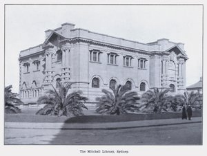 مكتبة ميتشل ، سيدني (b / w photo) بواسطة مصور فوتوغرافي استرالي
