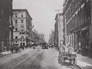البحث عن شارع Yonge Street، Corner of King، Toronto (صورة بالأبيض والأسود) بواسطة المصور كندي