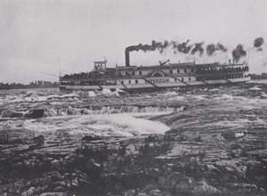 إطلاق النار على Lachine Rapids ، نهر St Lawrence (b / w photo) بواسطة المصور كندي
