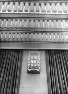 تفاصيل جدار Hauptfunksaal في مبنى NORAG في هامبورغ ، حوالي عام 1931 (صورة b / w) بواسطة مصور فوتوغرافي ألماني