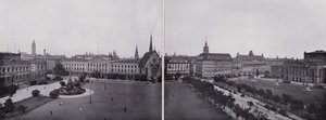 لايبزيغ: بانوراما من Augustusplatz (صورة بالأبيض والأسود) بواسطة مصور فوتوغرافي ألماني