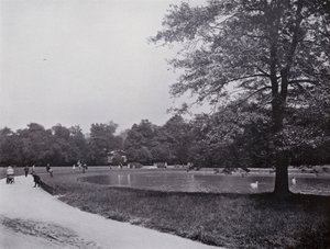 لايبزيغ: Rosental ، مطعم Schweizerhauschen (b / w photo) بواسطة مصور فوتوغرافي ألماني