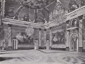 بوتسدام ، Neues Palais ، Marble Hall (b / w photo) بواسطة مصور فوتوغرافي ألماني