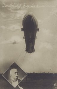 Zeppelin LZ III (صورة b / w) بواسطة مصور فوتوغرافي ألماني
