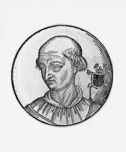 Portrait of Benedict VIII (Theophylactus III of Tusculum, circa 980-1024) بواسطة بليز نيكولا لو سوير