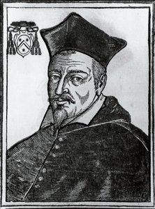 Portrait of Pierre de Berulle (1575-1629), French Catholic theologist and cardinal, print