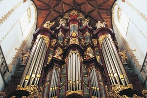 The organ in St-Bavokerk church or Grote Kerk, built by Christian Muller (1690-1763), Haarlem, The Netherlands