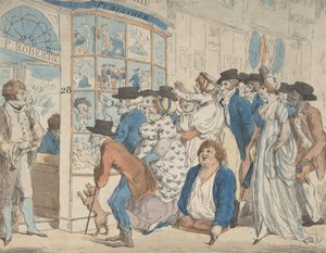 متجر كاريكاتير لبيرسي روبرتس ، 28 الصف الأوسط ، هولبورن ، 1801.