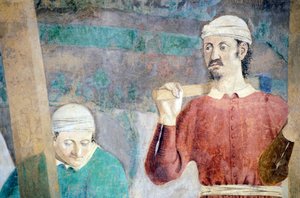 تفاصيل من The Legend of the True Cross تظهر اكتشاف True Cross والتحقق منها ، بقلم Piero della Francesca بواسطة بييرو ديلا فرانشيسكا