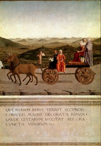 Diptych لانتصار Federico da Montefeltro و Battista Sforza ، التفاصيل (تمبرا على الخشب بواسطة بييرو ديلا فرانشيسكا