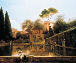 إطلالة على حدائق فيلا ديستي في تيفولي بواسطة بيير أثاناس تشوفين