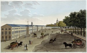 منظر للمعرض الجديد لخزانة التاريخ الطبيعي في Jardin des Plantes - في "" Vues de Paris "" لـ Courvoisier