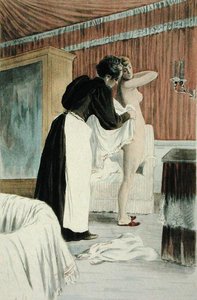 حوض الغسيل ، من "La Femme a Paris" لأوكتاف أوزان ، نقش ف. ماس بواسطة بيير (بعد) فيدال