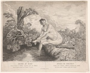 هيت باد فان ديانا Diane au bain / Diana in Balneo (العنوان على الكائن) بواسطة إدمي فرانسوا جيرسينت