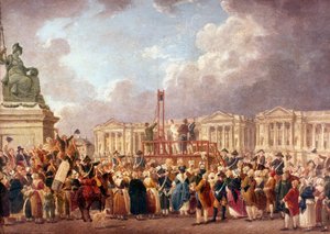 إعدام مقصلة في باريس أثناء الثورة الفرنسية ، 1790s 1793-1807 بواسطة بيير أنطوان دي ماتشي