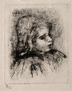 كلود رينوار ، ثلاثة أرباع اليمين ، 1908. بواسطة بيير أوغست رينوار