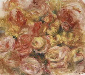رسم الزهور ، ج .1914 بواسطة بيير أوغست رينوار