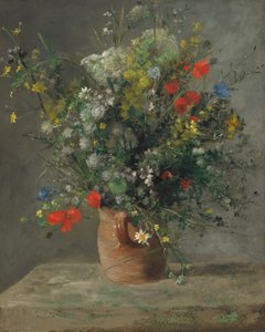 زهور في إناء ، ج. 1866. بواسطة بيير أوغست رينوار
