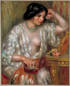 غابرييل بالمجوهرات: غابرييل رينارد ، ممرضة نجل الفنانة. لوحة بيير أوغست رينوار (1841-1919) بواسطة بيير أوغست رينوار
