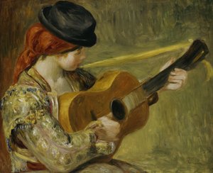 فتاة بغيتار ، 1897 بواسطة بيير أوغست رينوار