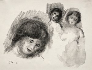 الحجر بثلاثة رسومات. بواسطة بيير أوغست رينوار
