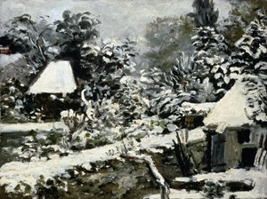 المناظر الطبيعية ، تأثير الثلج ، c.1868 بواسطة بيير أوغست رينوار