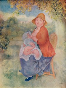 مدام رينوار ترضع طفلها ، c1885 1932 بواسطة بيير أوغست رينوار
