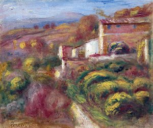 Maison de la Poste (Cagnes sur mer) - رسم بيير أوغست رينوار (1841-1919) - ألوان زيتية على قماش بواسطة بيير أوغست رينوار