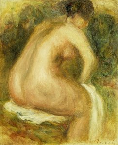 امرأة عارية الاستحمام. امرأة عارية جالسة ، 1910