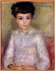 صورة لفتاة صغيرة. لوحة بيير أوغست رينوار (1841-1919) بواسطة بيير أوغست رينوار