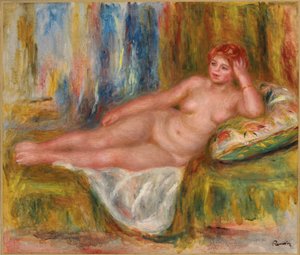 مستلق أنثى عارية ؛ امرأة عارية تكذب ، 1918
