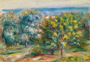 رسم تخطيطي لمنظر طبيعي في ميدي بواسطة بيير أوغست رينوار
