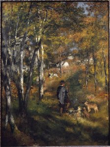 الرسام Jules Le Coeur مع كلابه في غابة Fontainebleau لوحة بقلم Pierre-Auguste Renoir (1841-1919) 1866 Dim 105x79 cm ساو باولو ، متحف الفن ، البرازيل بواسطة بيير أوغست رينوار
