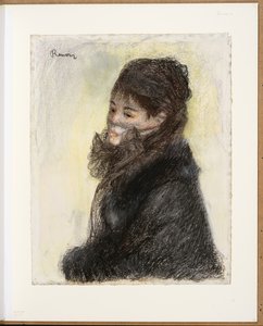 المرأة المحجبة حوالي 1877-1879 (طباشير ، باستيل ، ورق) بواسطة بيير أوغست رينوار