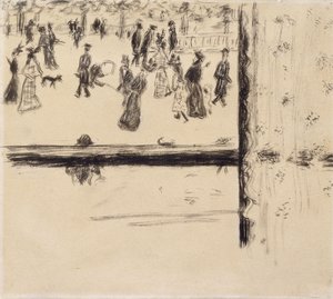 Boulevard des Batignolles ، c1896-8 (فرشاة وحبر أسود على ورق) بواسطة بيير بونارد